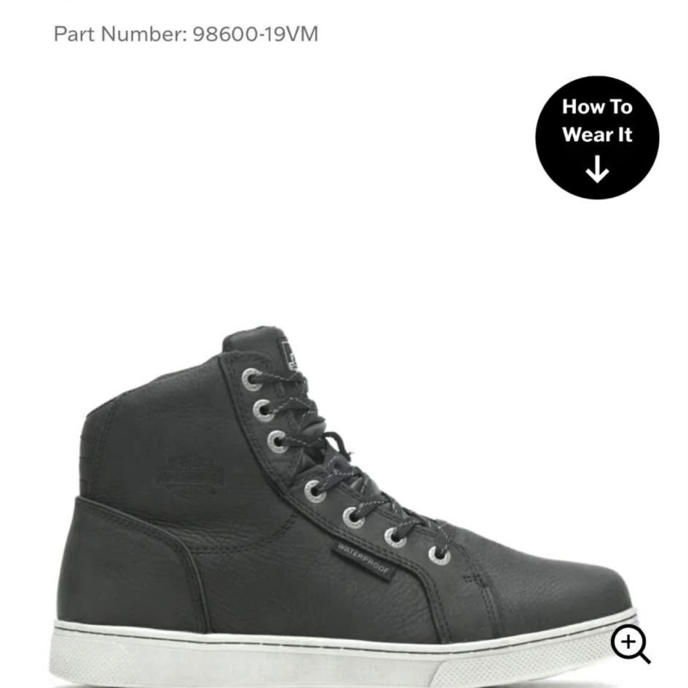 Harley-Davidson Men's Black Leather Sneakers